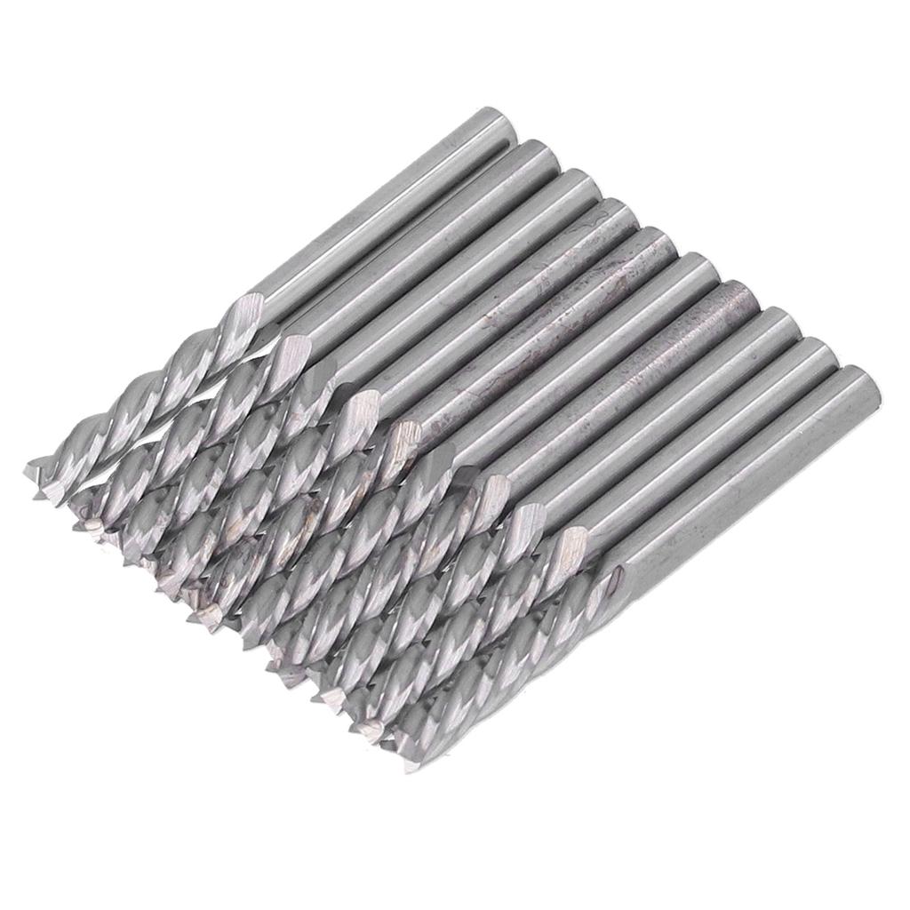 10Pcs 4 Flutes Milling Cutter No Burr Engrave Machine Knife 3.175x15mm for Acrylic MDF PVC