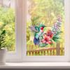 Bird Flowers Window Sticker,Door Decal,PVC Glass Cling Wall Decoration for Kitchen