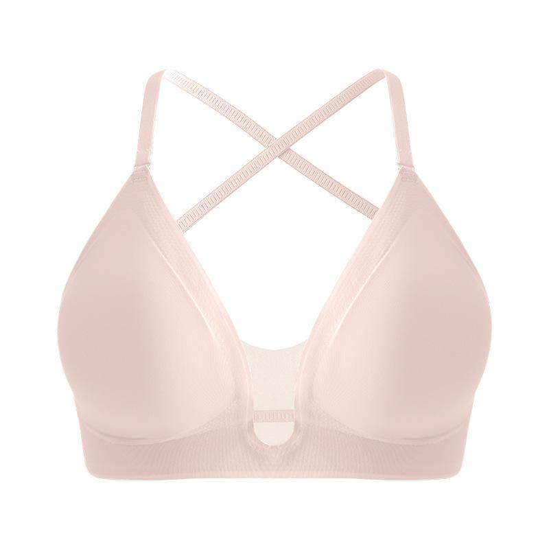 Европейский размер Женское многофункциональное сетчатое нижнее белье U-образной формы Женский бюстгальтер-топ с перекрестной спинкой