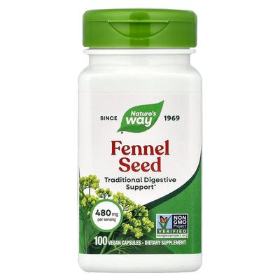 Fennel Seed 480mg Veggie Capsules, 100 Count