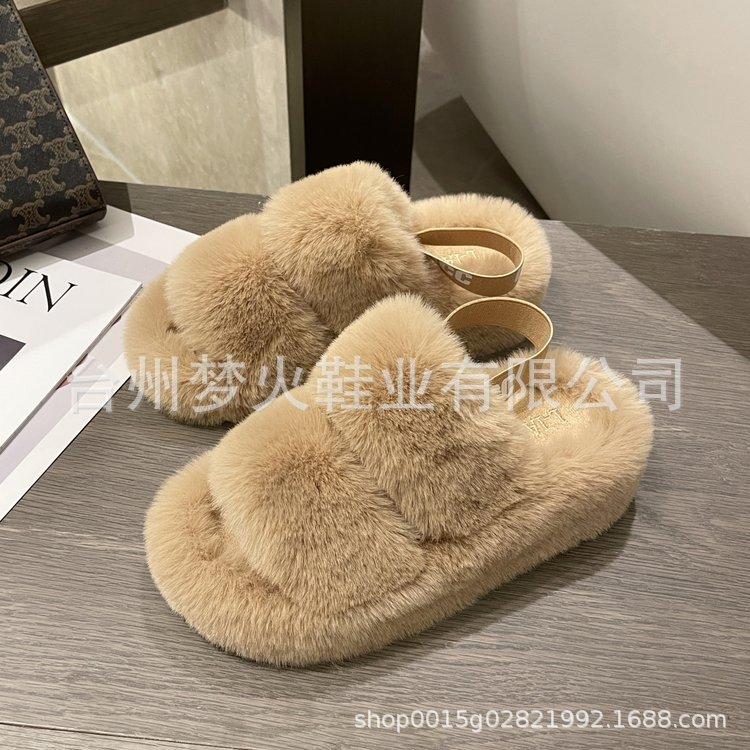 Хлопковые тапочки на толстой подошве, женские, для ношения осенью и зимой, новые парные белые тапочки, пушистые тапочки на мягкой подошве