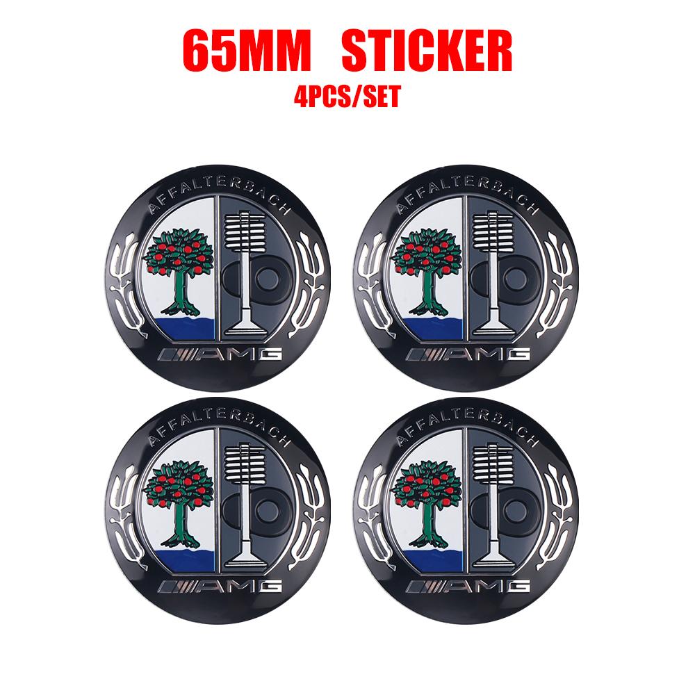 4pcs 56/60/65mm Car Wheel Center Hub Cap Sticker Decal for Mercedes Benz A B C E M R G S Class Exclusive AMG W108 W124 W126 W140