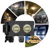 1PCS Motorcycle LED Fog Lights ATV Driving Fog Light Dual Color Work Light Bar Flash Motorcycle Headlights Auxiliary Spotlight