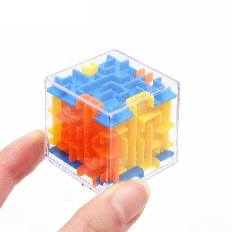 3D лабиринт, волшебный куб, прозрачный шестигранный куб-головоломка, катящийся мяч, игра-лабиринт, игрушки для детей, развивающие
