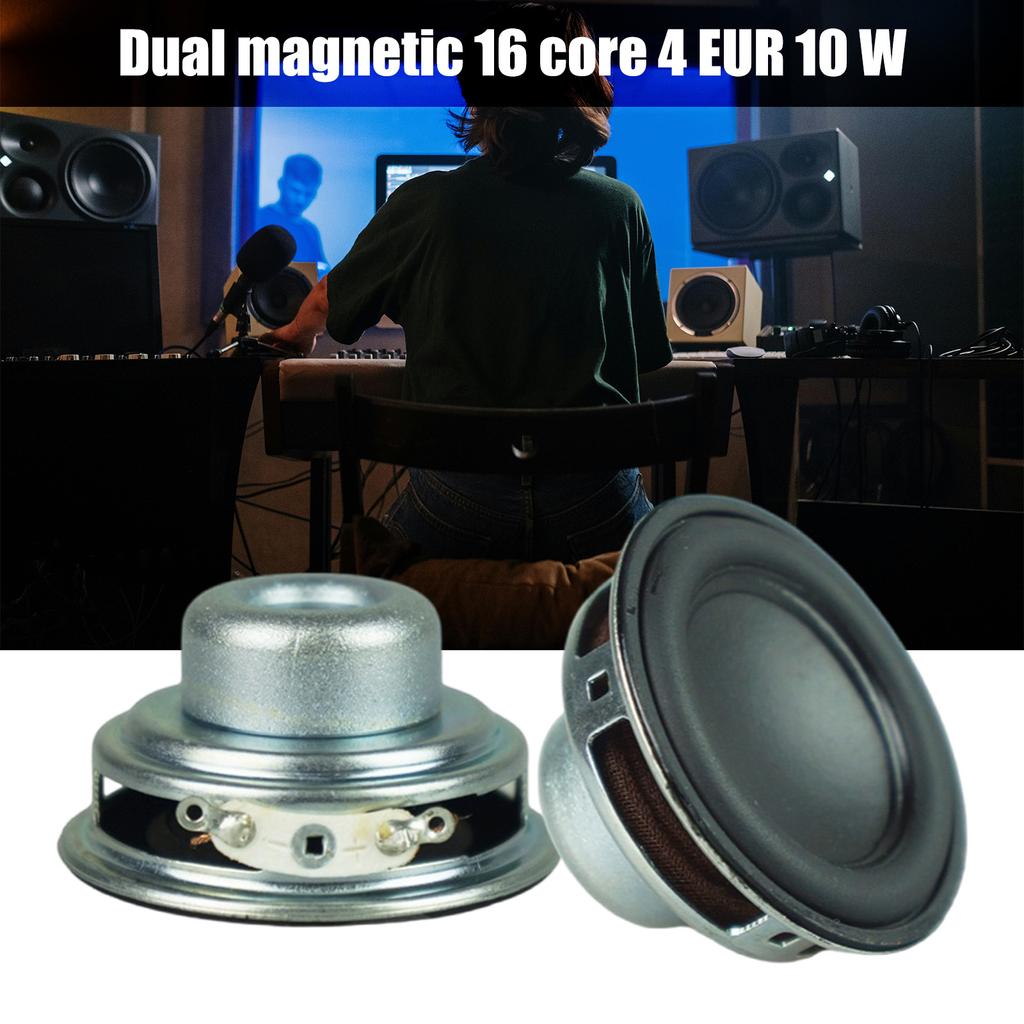2Pcs 45mm 4Ohm 8W Portable Speakers 1.7inch 16 Cores Small Full Ranges Rubber Side Inner Magnetic Speaker Replacement