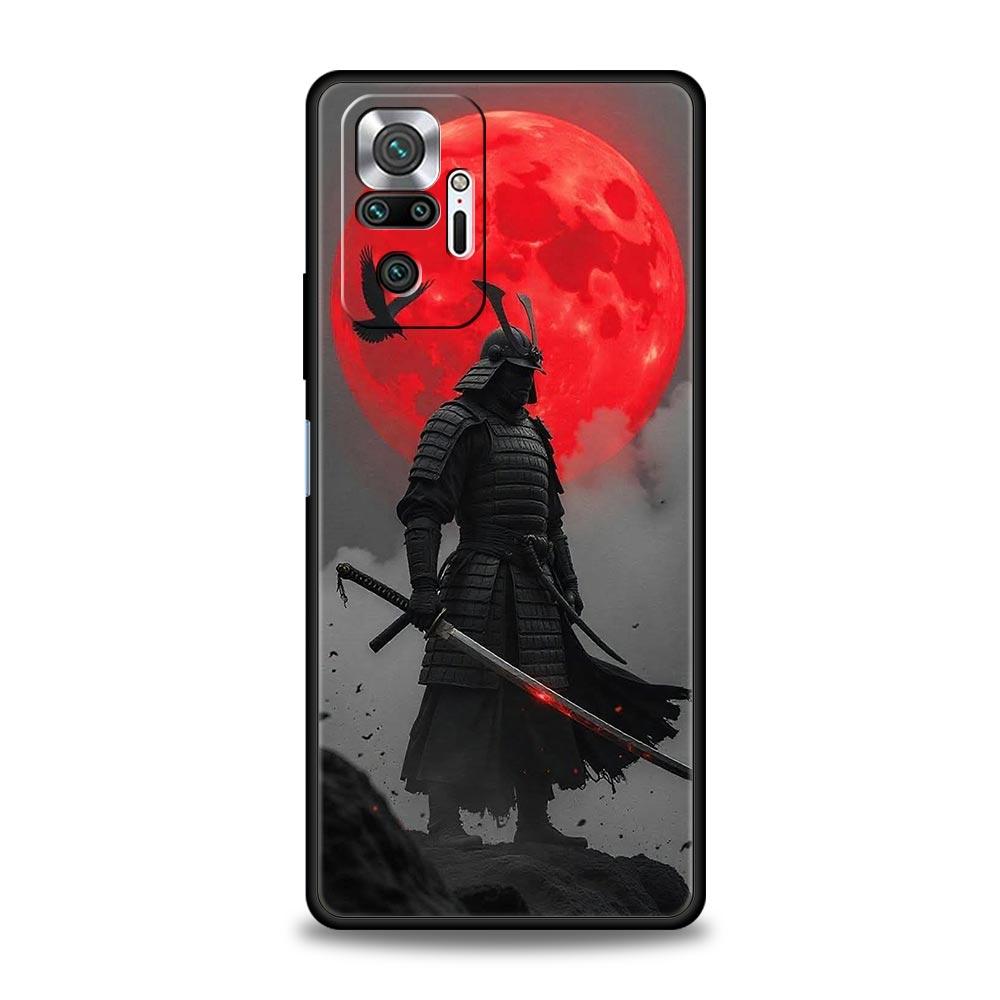 Японский Бусидо Самурай Чехол для телефона Для Xiaomi Redmi Note 14 13 5G 10 11 12 Pro Plus 4G 14C 13C 12C 10C Черный чехол