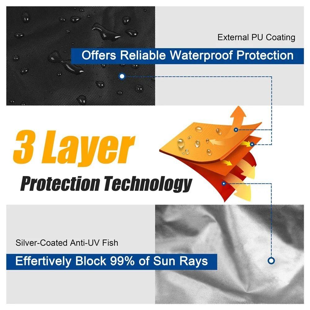 Черный чехол для лодочного подвесного мотора 420D Оксфордская ткань Чехлы для подвесных моторов Защита от царапин