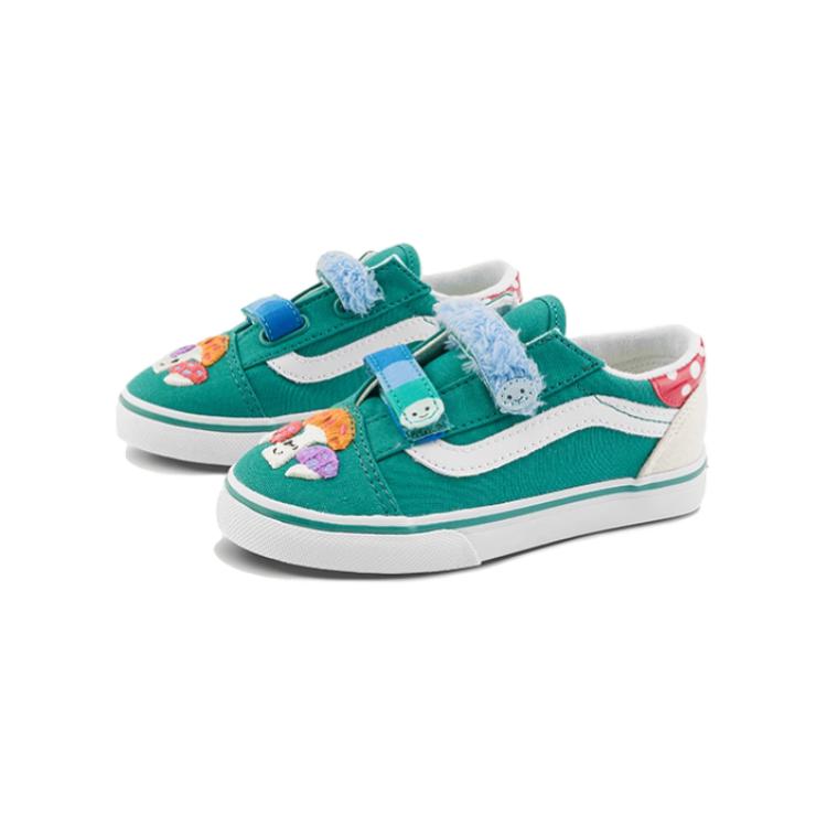 Vans Мягкие и удобные низкие детские кеды для скейтбординга, детские кроссовки, зеленые VN000D1CGRN