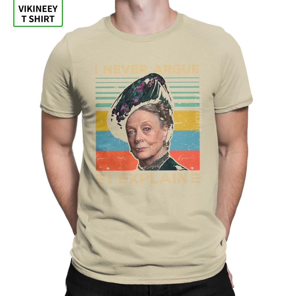 Men Downton Abbey Violet Crawley T Shirt Dowager Maggie England London Smith Cotton Tops Short Sleeve Tees Plus Size TShirts