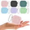 Silicone Earphones Case Protective Cover with Carabiner Protective Shell Skin Earbud Case Cover Skin for AirPods 4 Charging Case