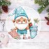 Summer Elf Wind Spinner Chime Outdoor Garden Decor with Gnome Design Durable Metal Hanging Swivel for Patio Yard Thanksgiving Seasonal Decoration