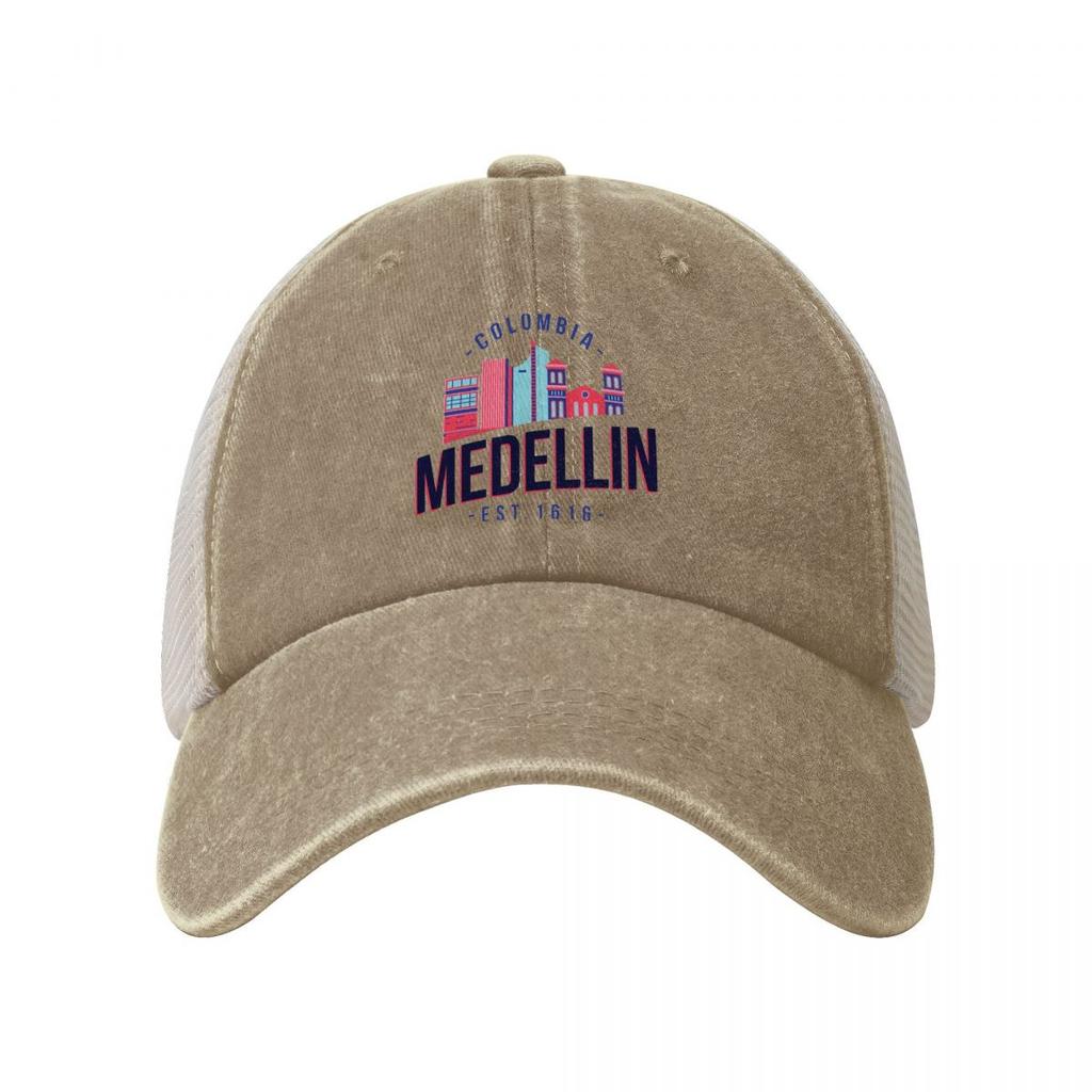 Medellin Colombia Skyline Logo Baseball Cap Colombian Y2k Funny Trucker Hat Summer Women Unisex Kpop Rock Baseball Caps