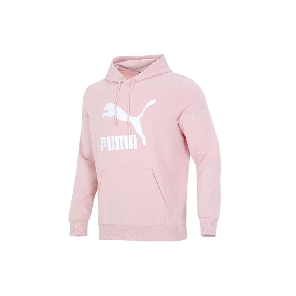 Puma Classics Logo Print Hoodie Men Hoodie Pink 531370-26