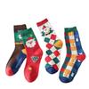 European & American Christmas Cartoon Santa Socks - Unisex Autumn/Winter Mid-Tube Cotton In Red