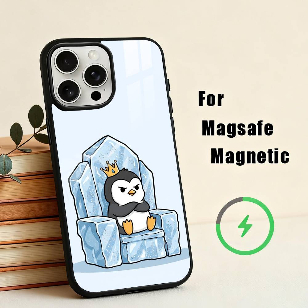 C-Cartoon-N P-Penguin Phone Case For iPhone 17,16,15,14,13,12,Plus,Pro,Max for Magsafe Magnetic Wireless Charging