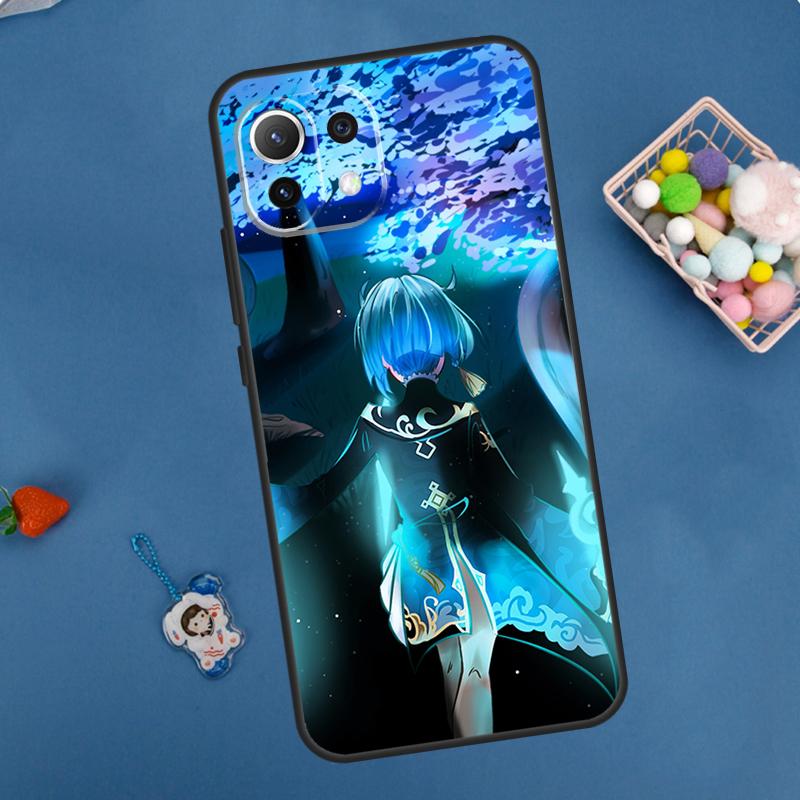 Чехол Genshin Impact Син Цю для Xiaomi 14T Pro 13T 11T 12T 13 14 15 Ultra POCO X7 Pro X3 X5 X6 F5 F6 M6 Pro