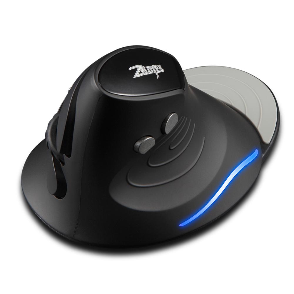 ZELOTES F-17 Vertical Mouse 2.4GHz Wireless Gaming Mouse 6 Keys Ergonomic Optical Mice with 3