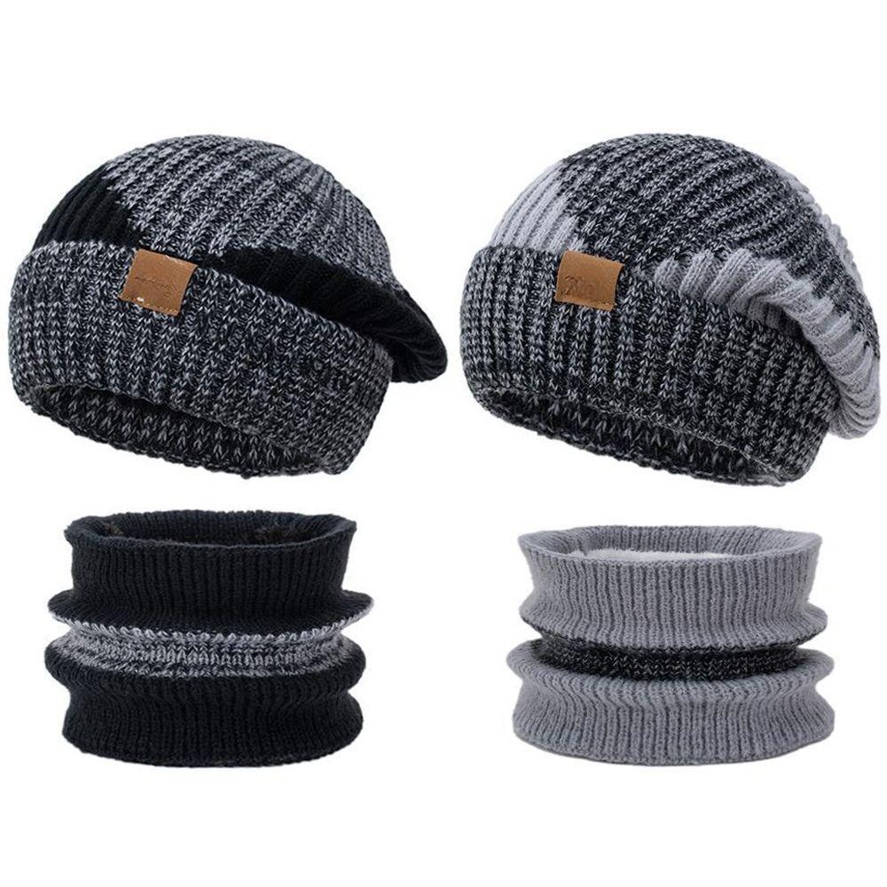 Windproof Winter Hat Scarf Set Soft Neck Warmer Fashion Ear Protection for Women