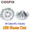 Moissanite Loose Stone D Color FL Clarity 0.5-10 Carat Lab Grown Diamond Excellent 100-Flower Cut Moissanite Stone Pass the Test