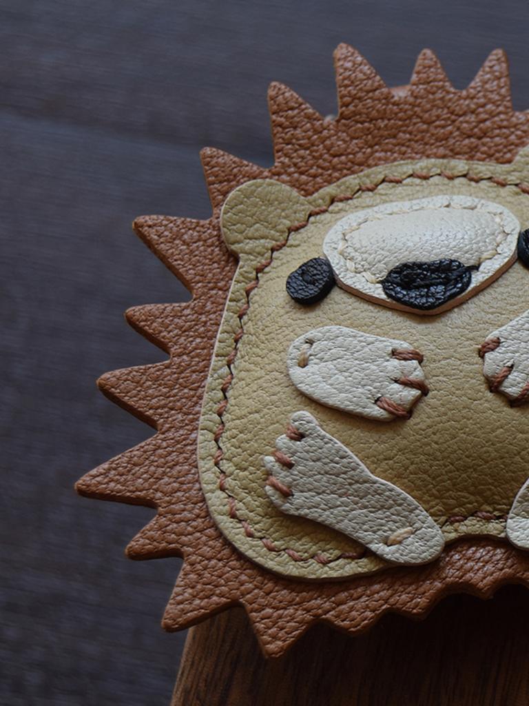 Исцеляющий ежик, оригинальный дизайн, ручная работа, кожаная сумка для ключей от машины, подвеска, милый женский простой подарочный брелок