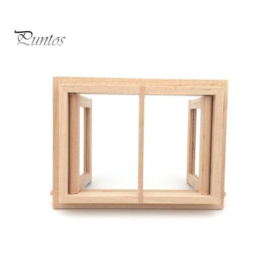 Деревянная модель пустого окна, миниатюрная 1/12 кукольный дом, мебельный аксессуар для комнаты