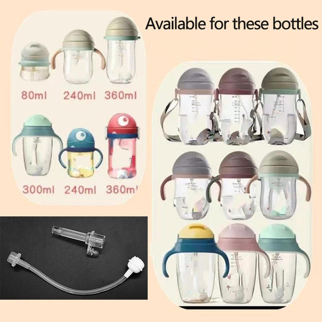 Baby Feeding Accessories Liquid Silicone Drink Bottle Set Convenient & Safe Children Water Cup Straw Simple Installation