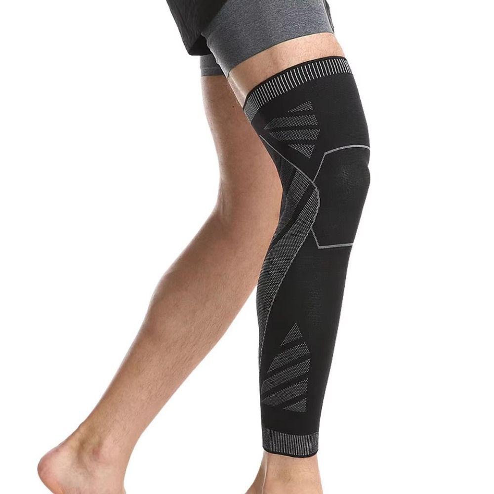 Imitation Nylon Full Leg Compression Sleeve Wear-resistant Compression Knee Sleeve  Women Men