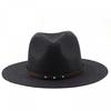 (One Size, Black) Men Straw Panama Hat, Wide Brim Sun Hat Lightweight Summer Top Hat for Outdoor Beach