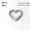 5pcs Black Gold Silver Carabiner Heart Snap Clasp Clip Push Trigger  Purses Handbags Buckles