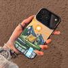 Чехол для телефона с горным граффити для iPhone 17 16 15 14 13 12 11 Pro Max Air Матовый Лазерный Аврора Ударопрочный Funda