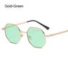 Frame UV Protection Sunglasses for Men/Women Metal Sunglasses Square Sunglasses Polygon Sun Glasses