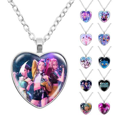 K-Pop Охотники на демонов Детское аниме Милое ожерелье Детская модная бижутерия Аксессуары Девочка Шармы Подвеска Мультяшные ожерелья Подарок 2025