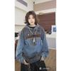 Early Vintage Embroidered Hooded Sweatshirt Loose Fit Men Women Casual Top