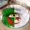 Algeria National Football Team Round Area Rug,Carpet Rug for Living Room Bedroom Sofa Playroom Decor,Non-slip Floor Mat