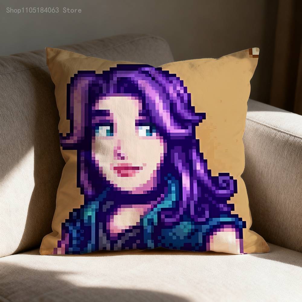 Наволочка Alex Haley S-Stardew V-Valley Для 45X45См 55X55 См 30X30 См Квадратная Наволочка для Автомобильной Подушки Декор Домашней Спальни Подарок