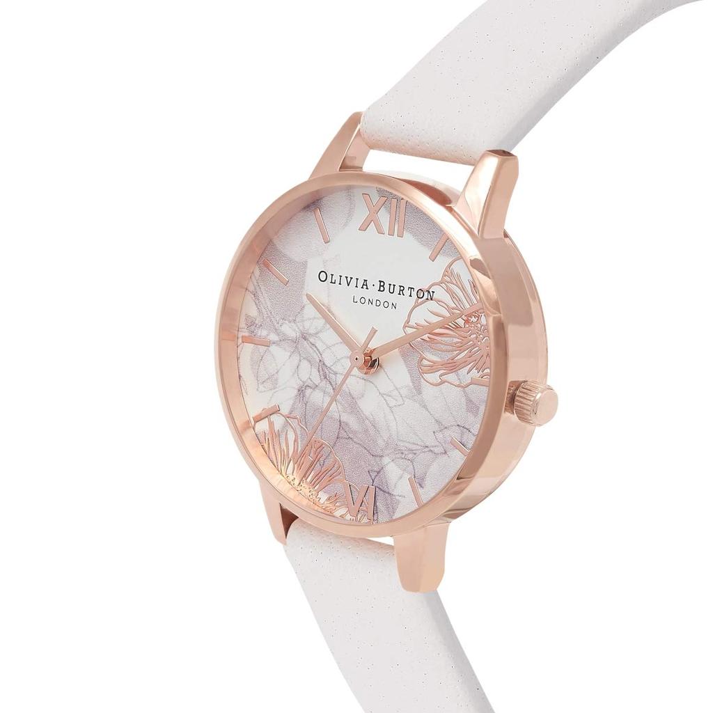 Authorized Distributor Burton Watch Ladies OB16VM12 Abstract Floral Blush Rose Gold [OLIVIA BURTON]Olivia &