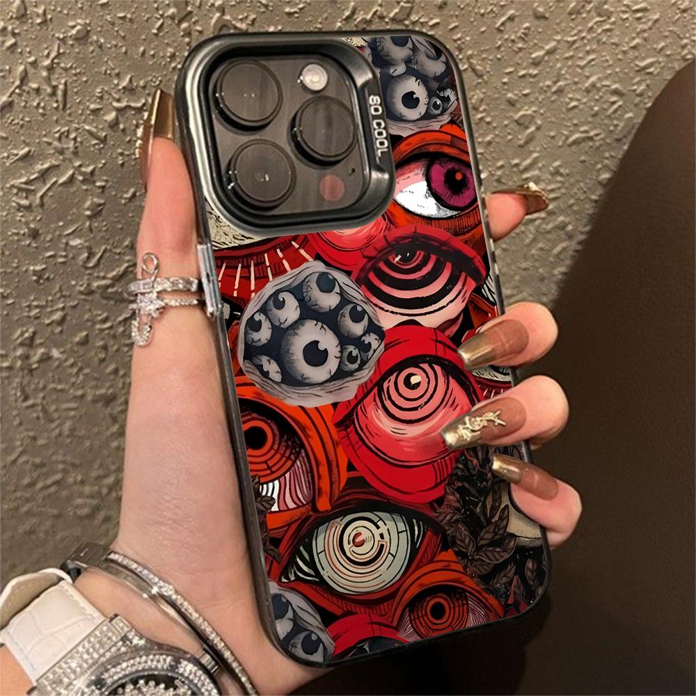 Чехол для телефона «Злобные глаза ужаса» для IPhone 16 15 14 13 12 11 Pro Max 15pro 16pro 14pro Противоударный Противоцарапины Крутой Жесткий Чехол