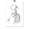 Wall Art Print Canvas Painting Human Anatomy Abstract One Line Bone Heart Tooth Nordic Poster Decor Pictures Medical Office Room