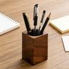 Подставка для ручек из орехового дерева, одинарный тубус, органайзер в стиле чайной церемонии, ручная работа, настольное хранилище для кистей, инструментов, элегантный декор для офиса