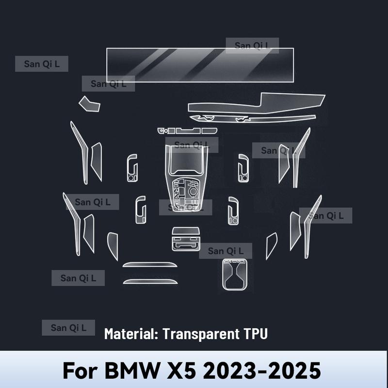 Transparent TPU For BMW X5 2024 2025 Car Center Console Media Dashboard Navigation Anti-scratch Protector Interior Film