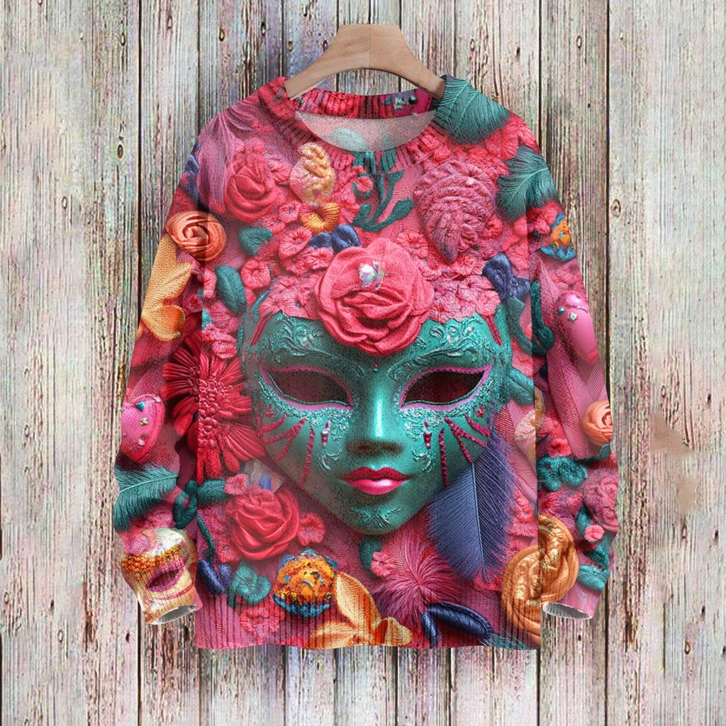 Детские толстовки Трикотаж для мальчиков и девочек Милые принтованные рубашки Круглый вырез Пуловеры Топы