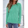 Womens Knitwear Cable Knit Sweater Autumn Round Neck Long Sleeve Pullover Tops Ladies Winter Casual Loose Jumper