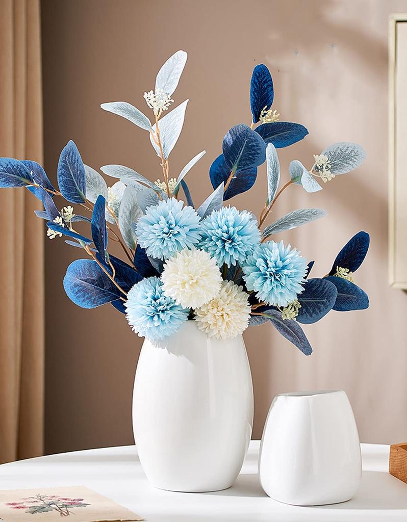 Белая керамическая ваза Основа для цветов Белая Большая 20см Ваза Скандинавская Керамическая Стильная Композиция из цветов Интерьер Домашнее украшение Подарок