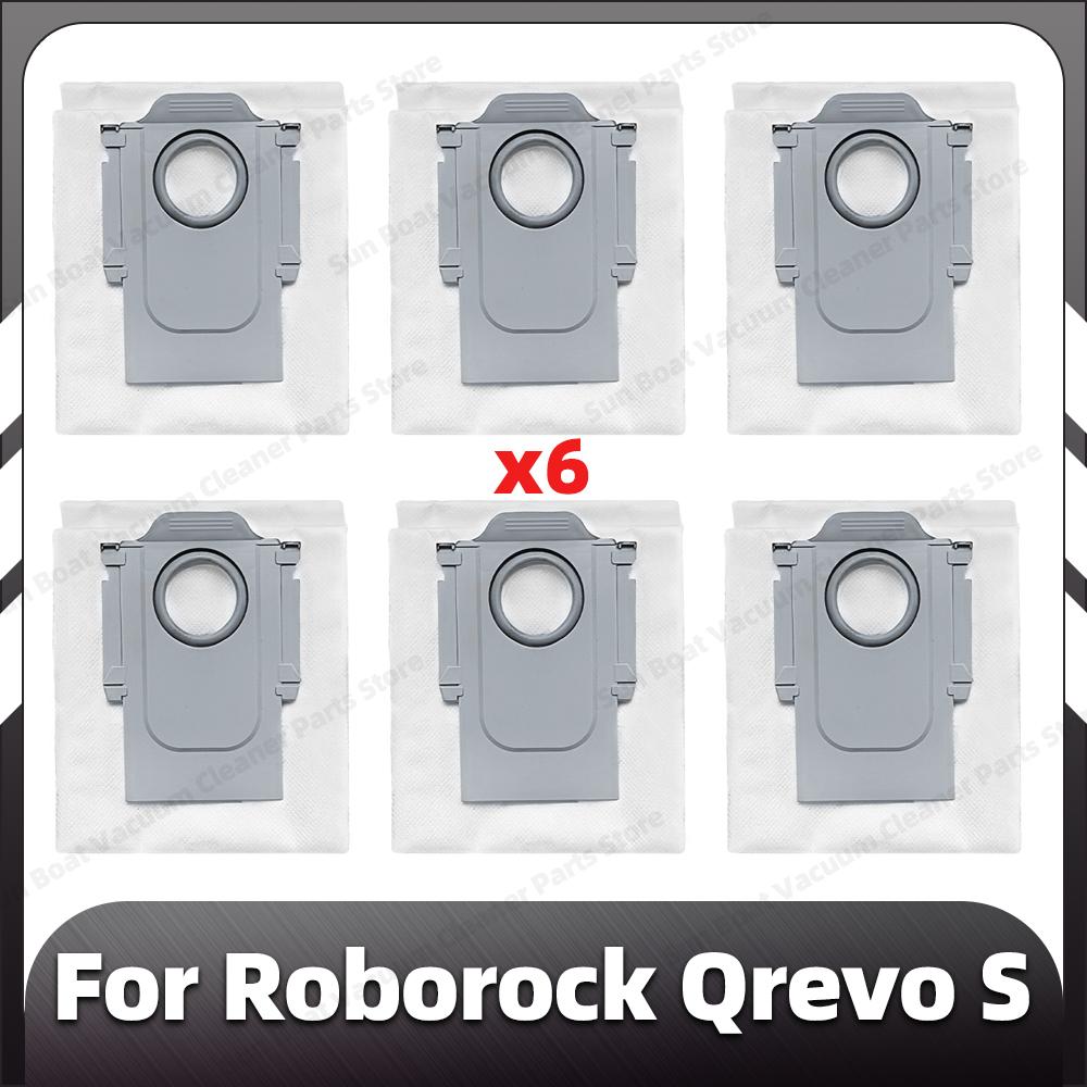 Compatible for Roborock Qrevo S Replacement Main Side Brush HEPA Filter Mop Pad Dust Bags Spare Parts Accessories