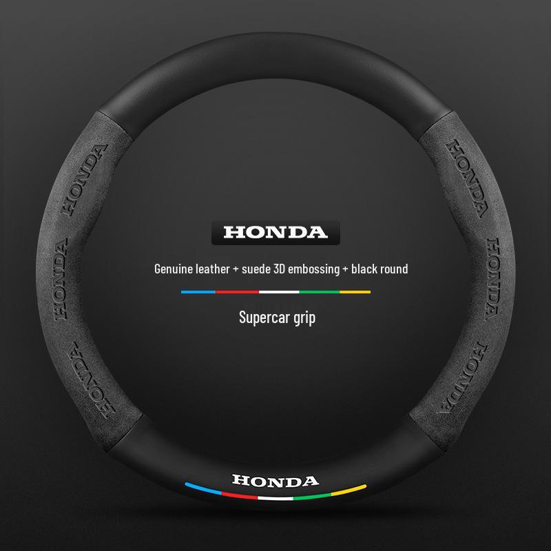 Натуральная кожа, карбон, замша, чехол на руль для Honda CRV 07-23, всесезонный, универсальный