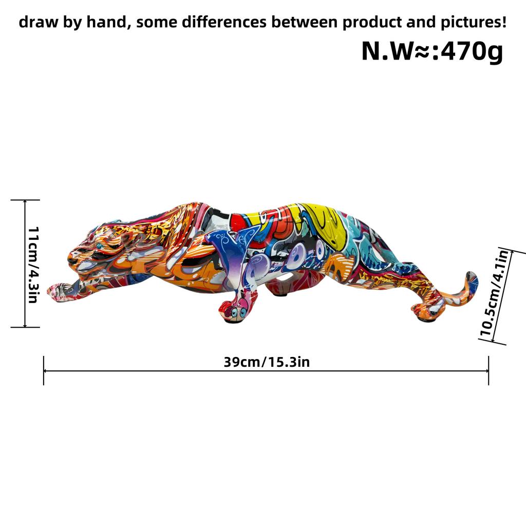 Творческие поделки из смолы Леопардовые украшения Домашний офис Винный шкаф Украшения Красочные украшения жираф