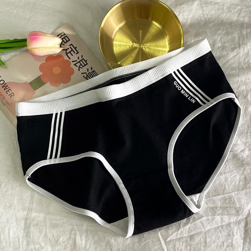 Женские бесшовные хлопковые спортивные трусы со средней посадкой