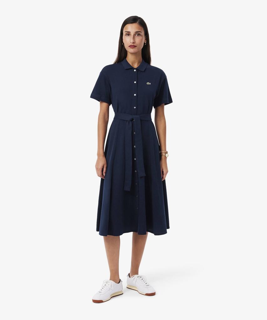 LACOSTE Женское приталенное платье-поло с поясом Ef9621-56G 166