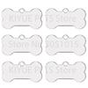 Stainless Steel 20Pcs Bone Dog ID Tag Keychain Engraved Pet ID  Personalized Collar Tags Pendant Keyring Bone Pet Accessories