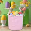 Пасхальное ведерко в клетку для детей, сумка для хранения в детской, подарочная корзина для новорожденных с ручкой для вечеринок по поиску пасхальных яиц
